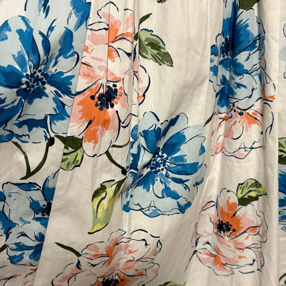 Abercrombie & Fitch Floral Maxi Dress - White and Blue